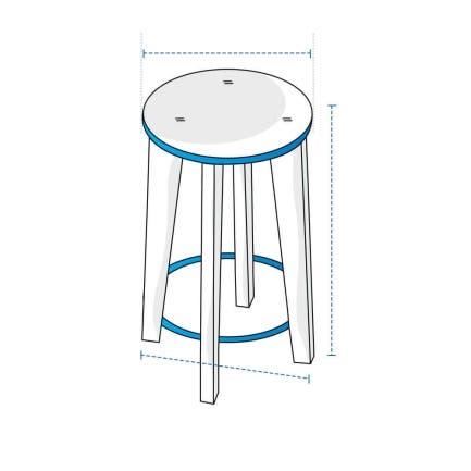 Round Bar Stool Custom Covers