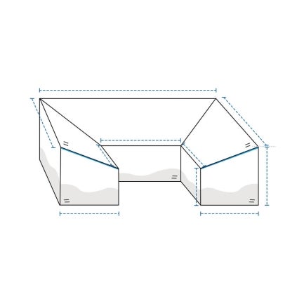 U Shape Slanted Outdoor Custom Covers