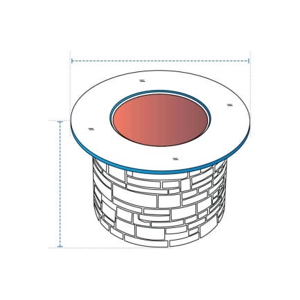 Round Stone Fire Column Custom Covers