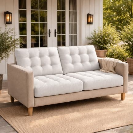 Loveseat Back & Seat Tufted Cushion