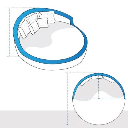 Round Outdoor Daybed Custom Covers