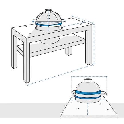 Custom Kamado Dome Cart Cover