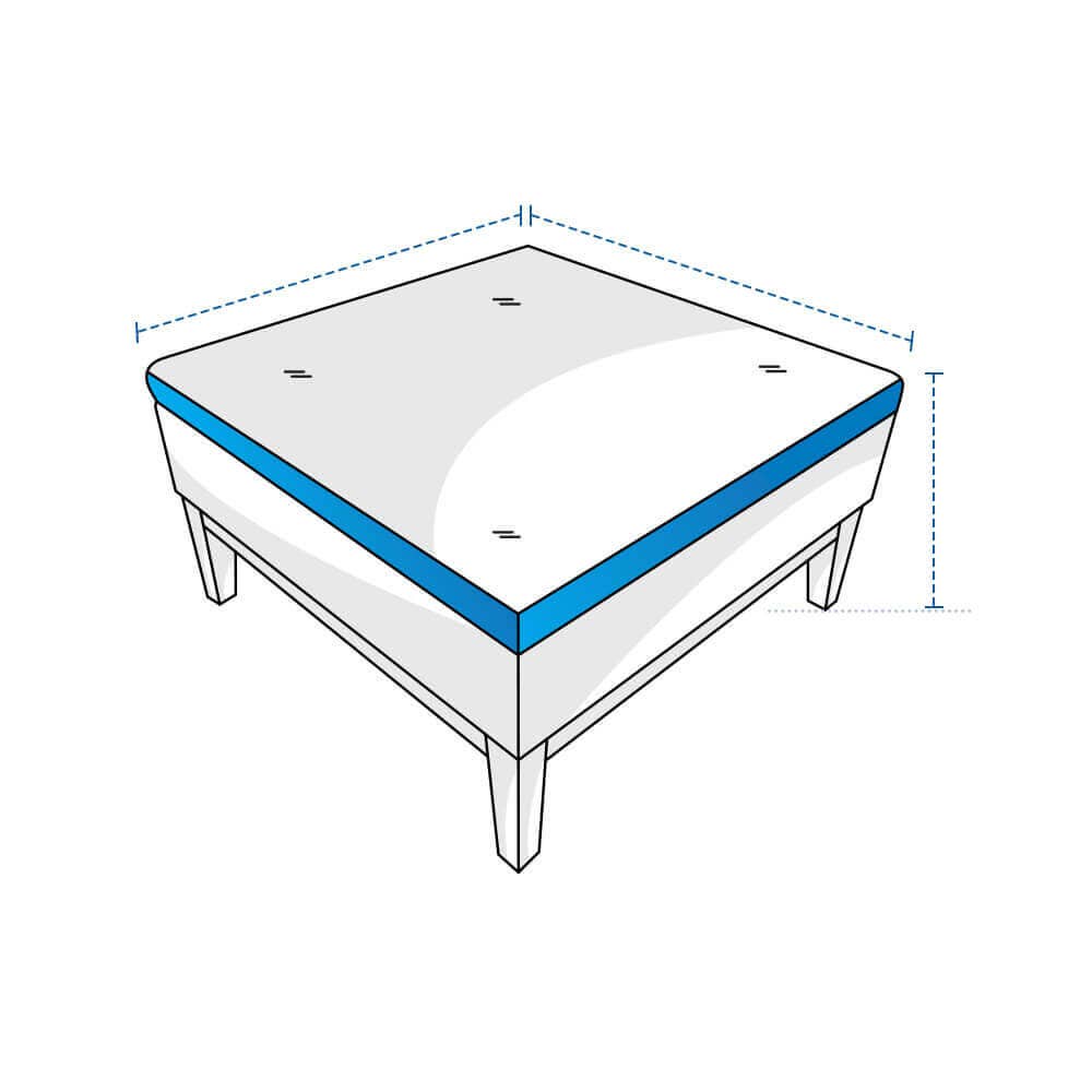 Custom Square Ottoman Covers