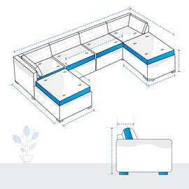 product photo of U Shape Sectional Couch Covers