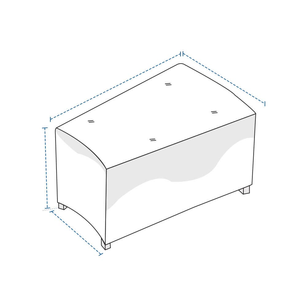 Custom Wedge Ottoman Covers
